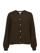 Object Objflora Re Ls Knit Button Cardigan Noos Brun