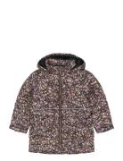 Mikk-line Long Puffer Jacket Aop Rec. Lila