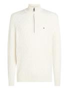 Tommy Hilfiger Classic Cotton Cable Zip Mock Vit