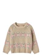 Wheat Jacquard Pullover Alberte Beige