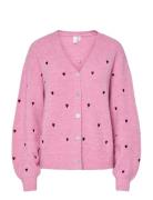 YAS Yasbow Ls Embroided Knit Cardigan S. Rosa