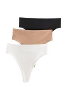 Lindex Brief Thong High Cotton 3 Pack Svart