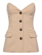 Bardot Kylian Button Front Top Beige