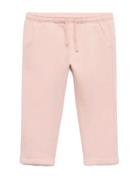 Mango Cotton Drawstring Joggers Rosa