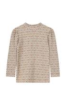 Fliink Kelly Heart Ls Puff Blouse Beige