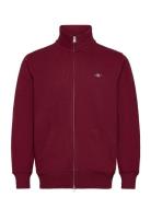 GANT Reg Shield Full Zip Sweat Burgundy