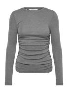 Soft Rebels Srroman Draped O-Neck Top Grå