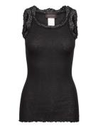 Rosemunde Rwburlington Wool Sl Lace Top Svart