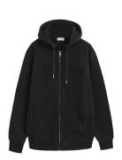 GANT Reg Tonal Shield Full Zip Hoodie Svart