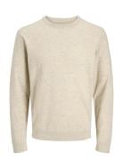 Jack & J S Jjeperfect Wool Knit Crew Neck Sn Beige