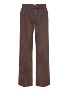 Monki Low Rise Twill Suiting Trousers Brun