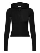Weekday Slim Fit Lyocell Zip Hoodie Svart