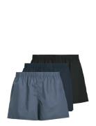 Jack & J S Jacmilano Woven Boxers 3 Pack Noos Marinblå