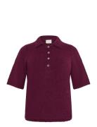 Kaffe Curve Kcemilia Polo Pullover Burgundy