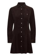 Polo Ralph Lauren Cotton Corduroy A-Line Shirtdress Brun