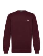 Fred Perry Pique Stitch Jumper Burgundy