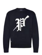 Polo Ralph Lauren Big Fit Logo-Intarsia Cotton Sweater Marinblå