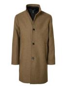 Selected Slhrainar Wool Blend Coat Noos Brun
