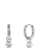 By Jolima Como Hoop Earring Crystal Silver