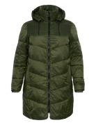Kaffe Curve Kcsusanna Coat Khaki Green