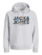 Jack & J S Jjgeplas Sweat Hood Ln Grå