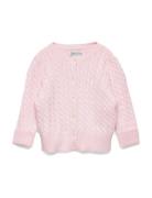 Ralph Lauren Baby Mini-Cable Cotton Cardigan Rosa