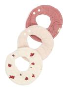 Fabelab Ruffle Bib 3-Pack - Into The Garden Rosa