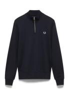 Fred Perry Half Zip Sweatshirt Blå