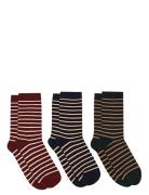 Mp Denmark Lydia Socks 3-Pack Burgundy