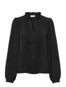 JDY Jdyrachel Life L/S Pintuck Top Wvn Noos Svart