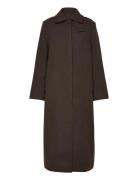 Weekday Long Over D Wool-Blend Coat Brun