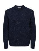 ONLY & SONS Onsbirky Reg Nap Crew Knit Marinblå