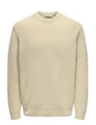 ONLY & SONS Onsjim Rlx Merino Crew Knit Kräm