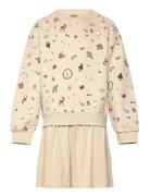 Wheat Sweat Dress L/S Maggie Beige