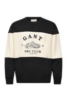GANT Blocked Embroidered Sweat Svart