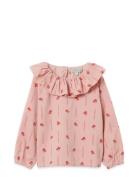 Garbo&Friends Micro Corduroy Long Sleeve Blouse Rosa